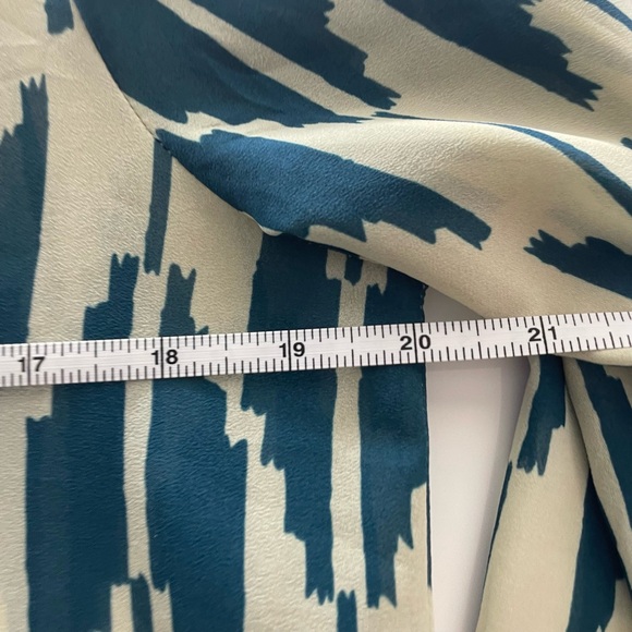 Anthropologie Maeve Multi Patterned Sheer Notch Neck Blouse - Picture 5 of 7